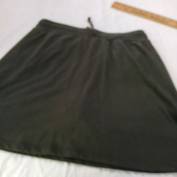 Ladies Green Tea XXL cotton/poly/spandex black skort pockets comfort side notch - Picture 11 of 11